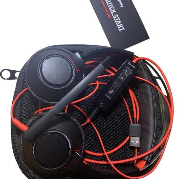📞🧏🏼‍♀️POLY Headphones Call/Music/Micro Quickstart Blackwire 5200 NEW🧏🏽📞 - Picture 4 of 14